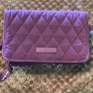 Vera Bradley purple wristlet